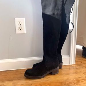 Never worn, stuart Weitzman suede over the knee boots